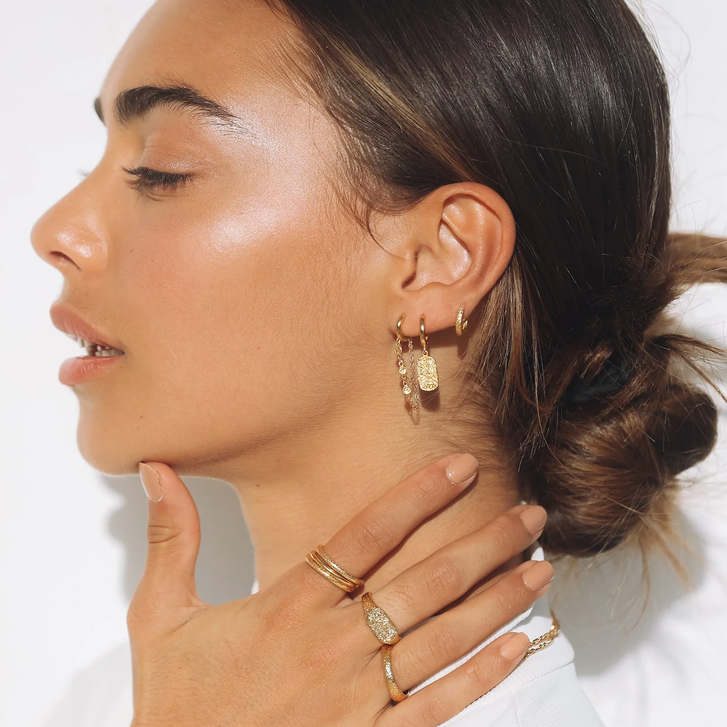 Paloma Gold Huggie Earrings