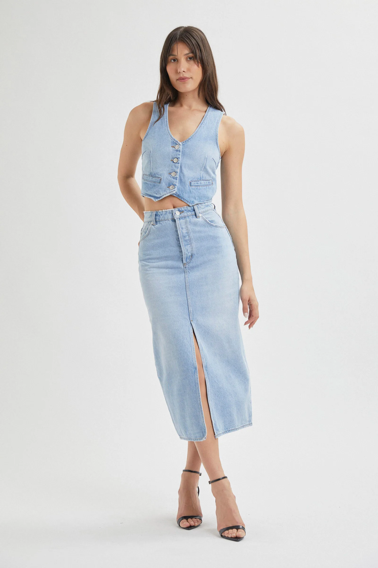 Chicago Skirt - Old Stone Light Vintage Blue