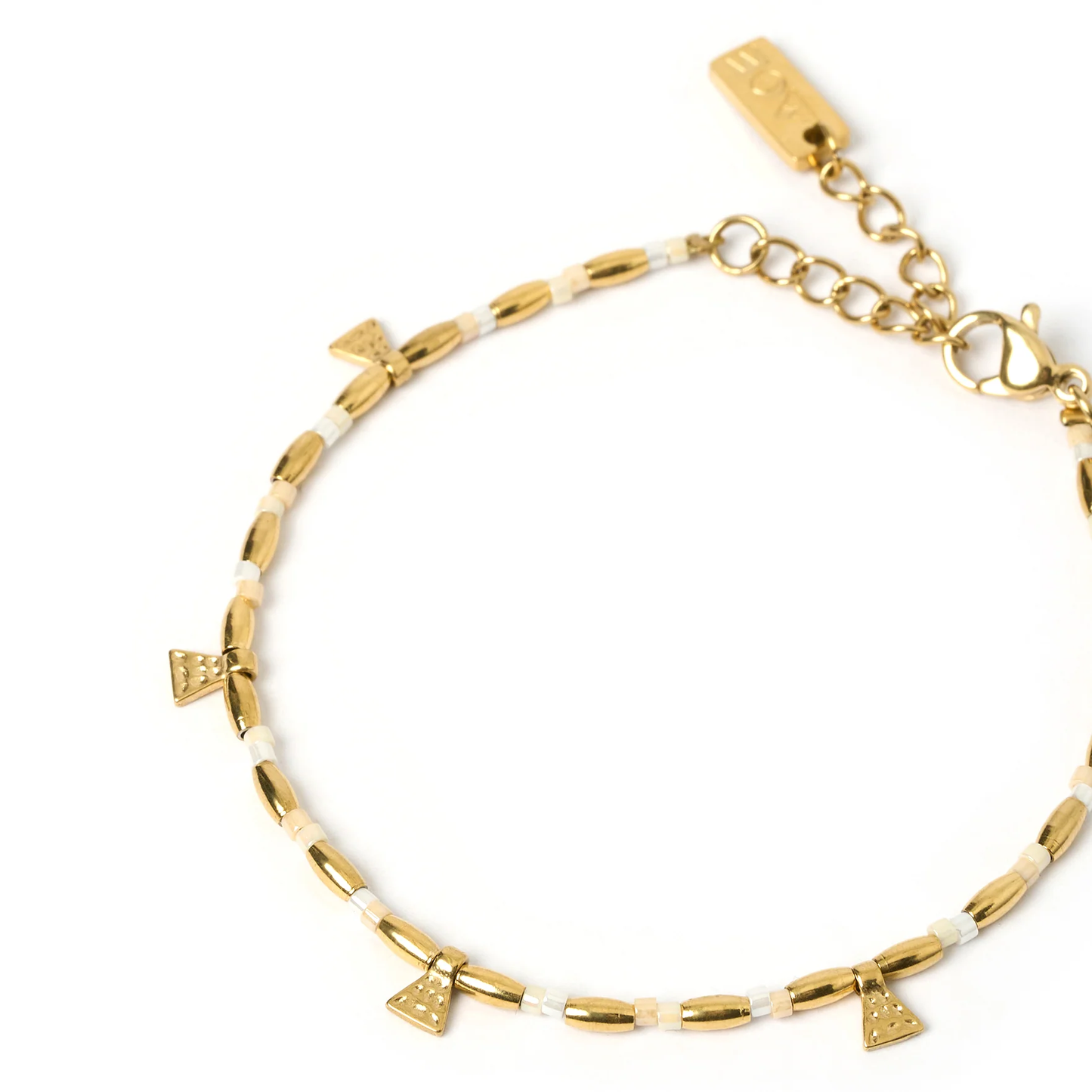 Natalia Gold Bracelet in Vanilla