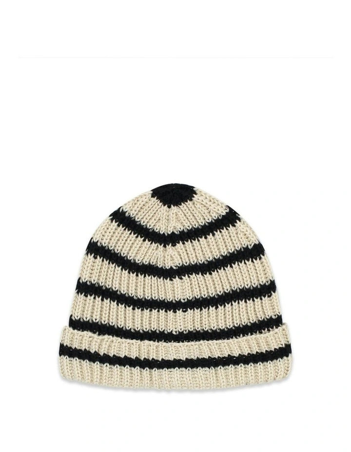 Rowan Mini Stripe Beanie - Cream