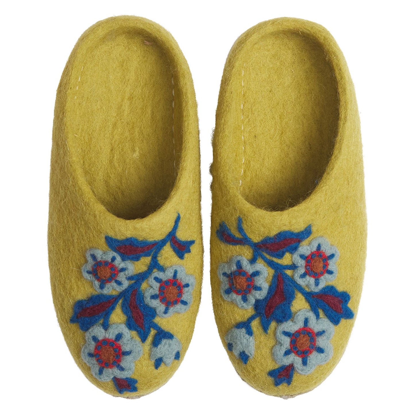 Marie Felt Slippers - Olive