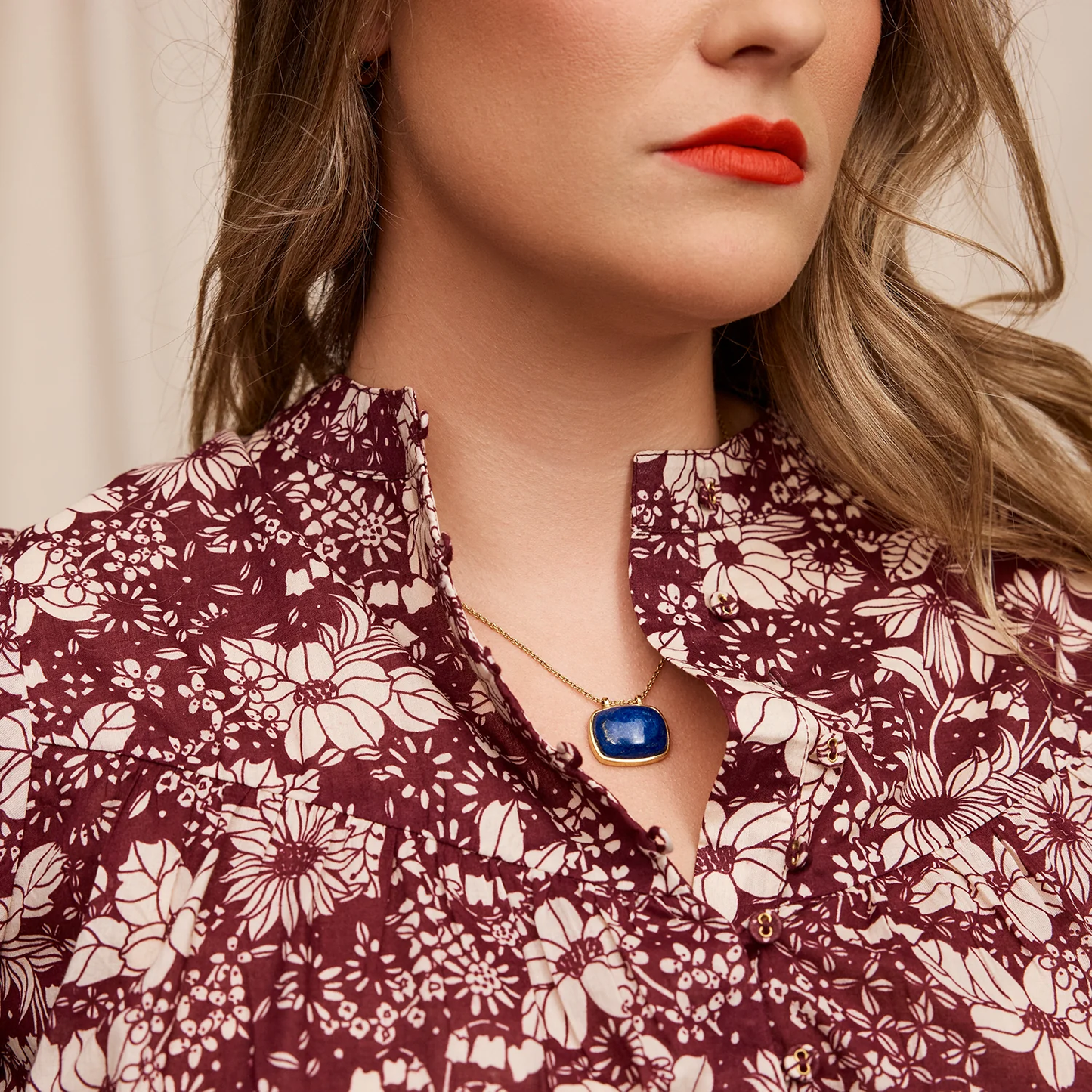 Evette Blouse - Mahogany