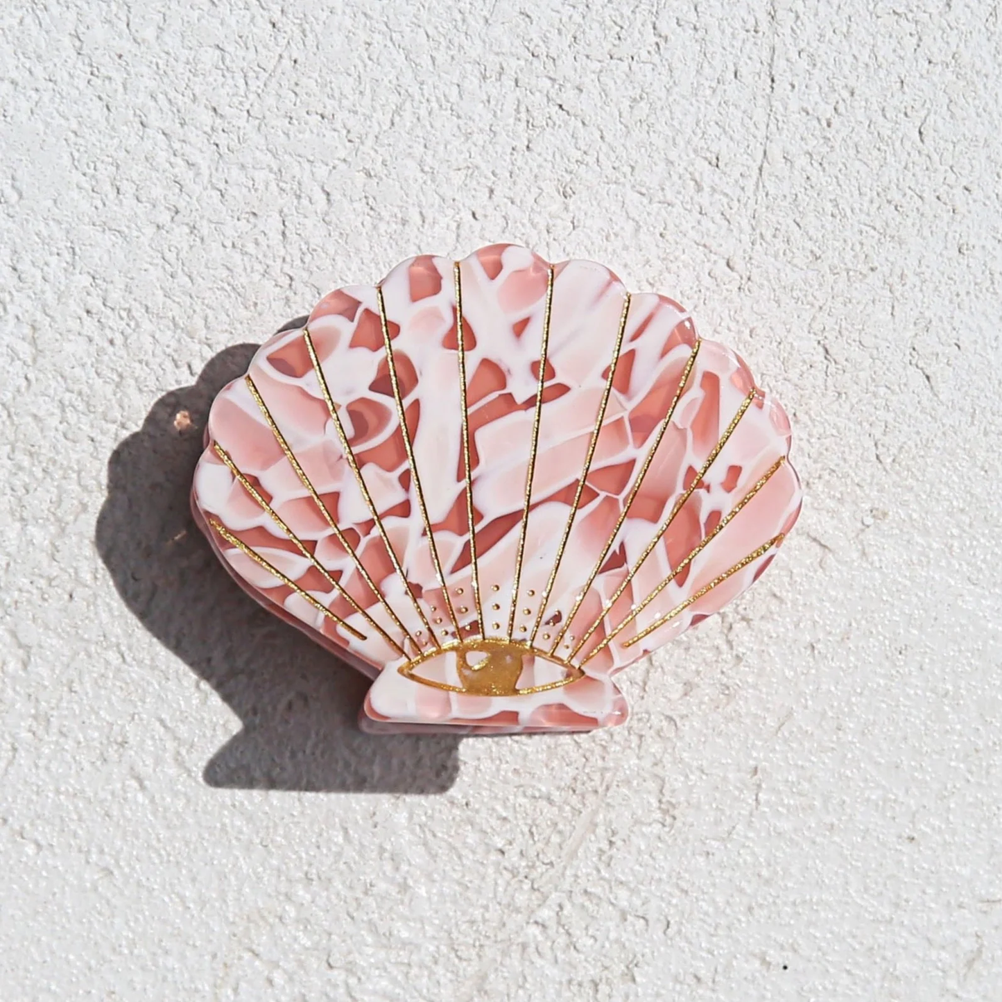 Shell Hair Claw Clip - Pink Terrazzo