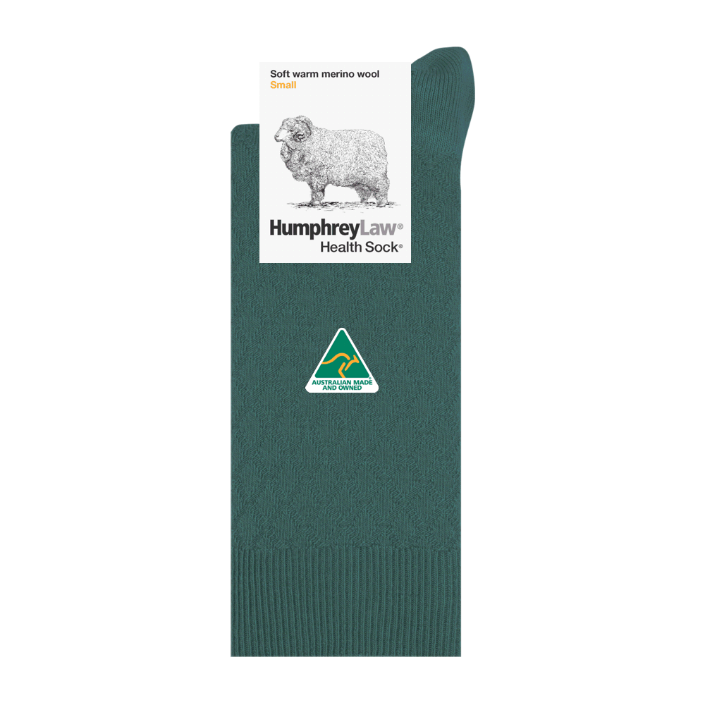 Quilted Fine Merino Wool Ladies Health Sock® - Various Colours