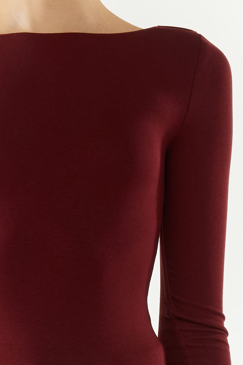 Caden Long Sleeve Top - Shiraz