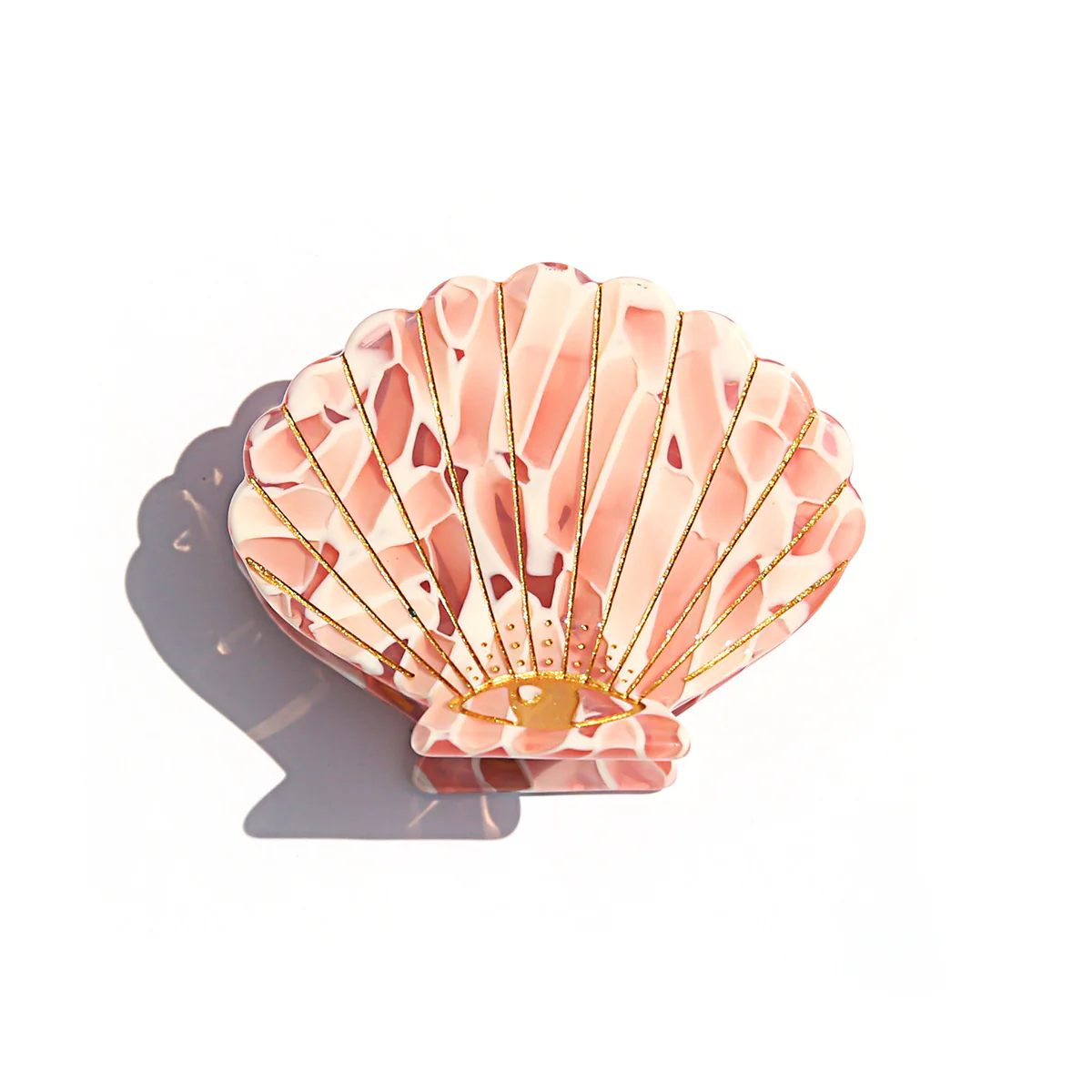 Shell Hair Claw Clip - Pink Terrazzo