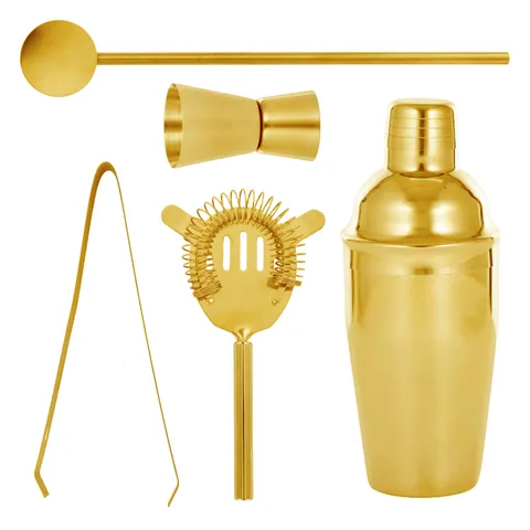 Cocktail Set - 5 Piece - Gold