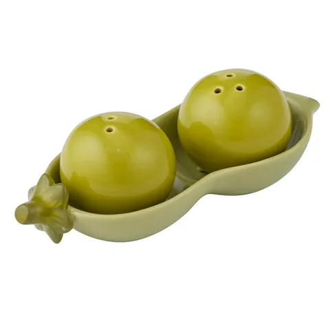 Patch Peas Ceramic Salt & Pepper Set
