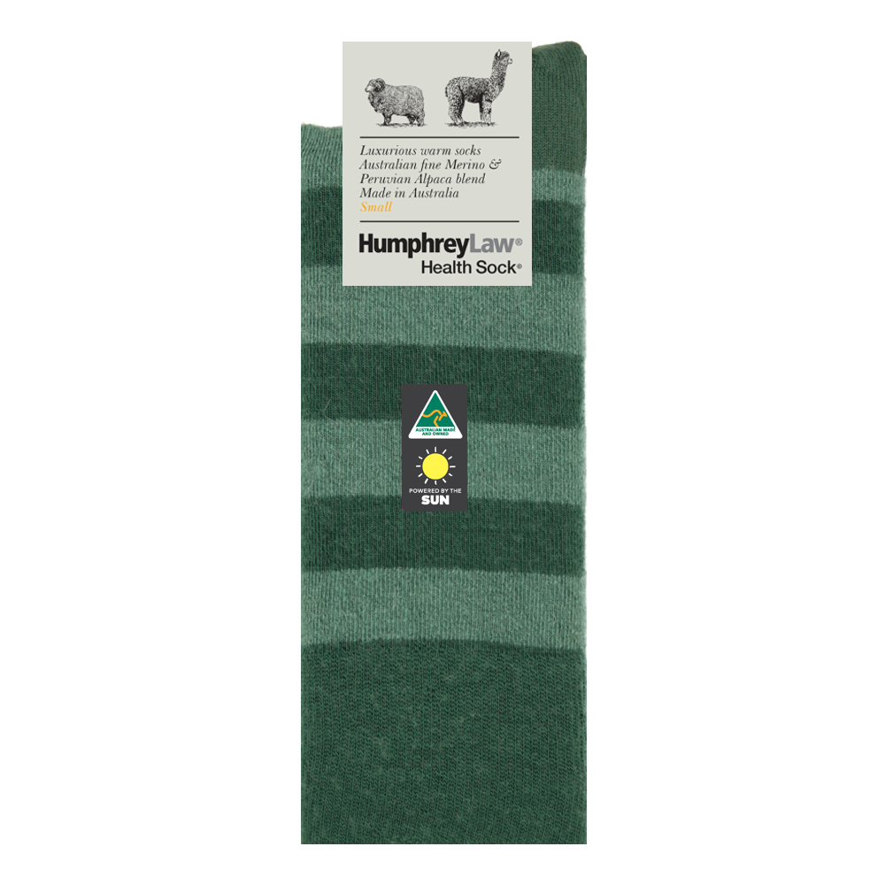 Striped Merino Alpaca Blend Health Sock® - Various Colours
