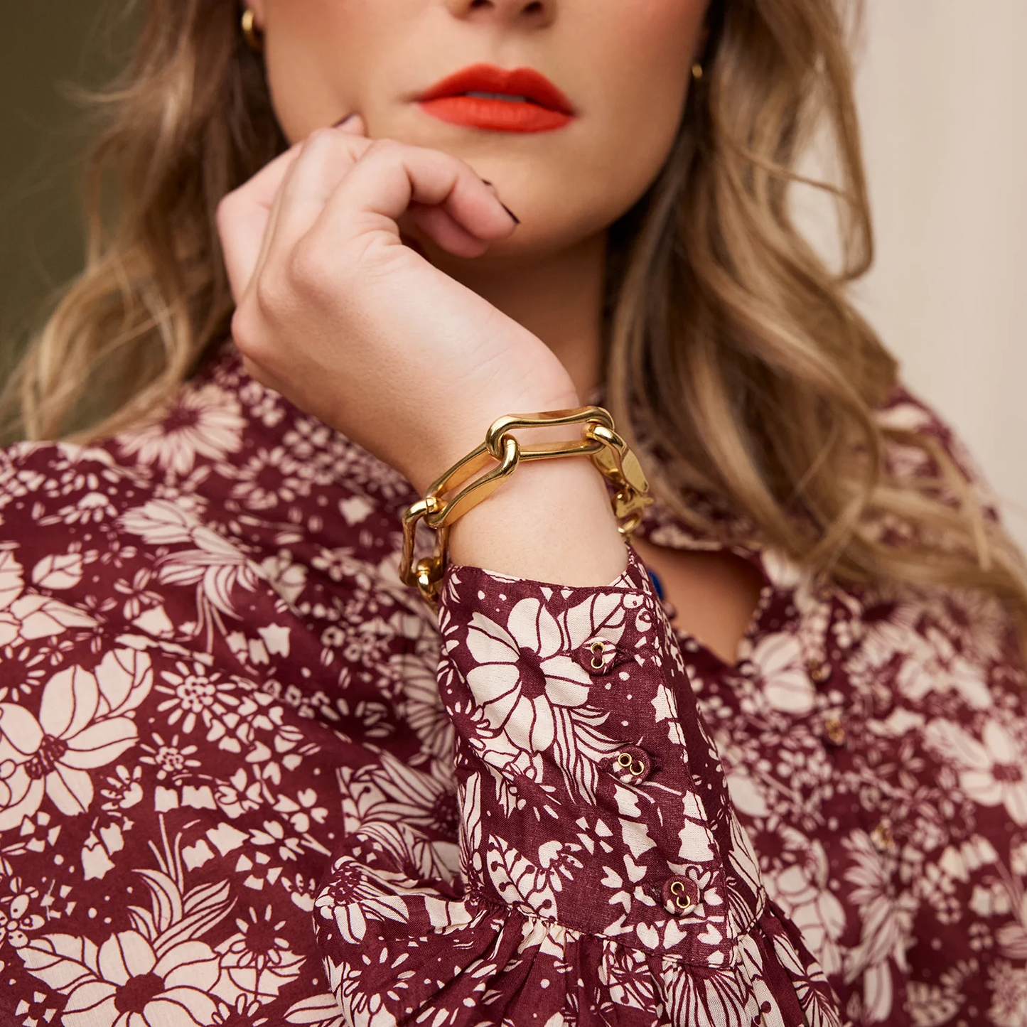 Evette Blouse - Mahogany