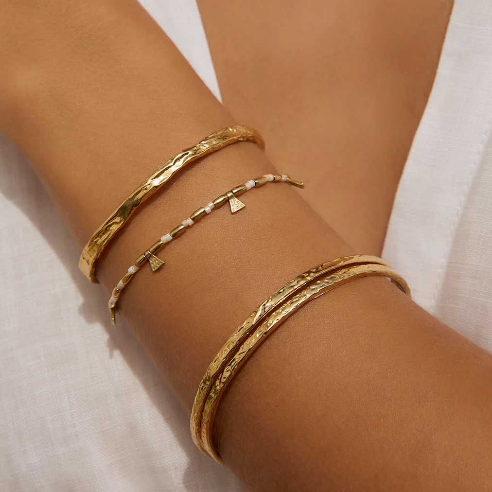 Natalia Gold Bracelet in Vanilla