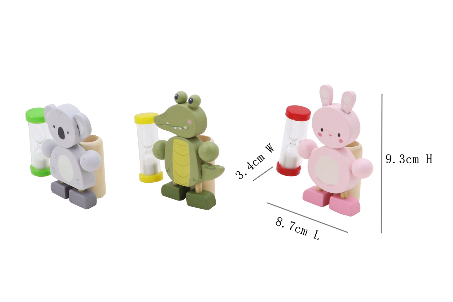 Wooden Toothbrush Holder with Timer - Various Designs