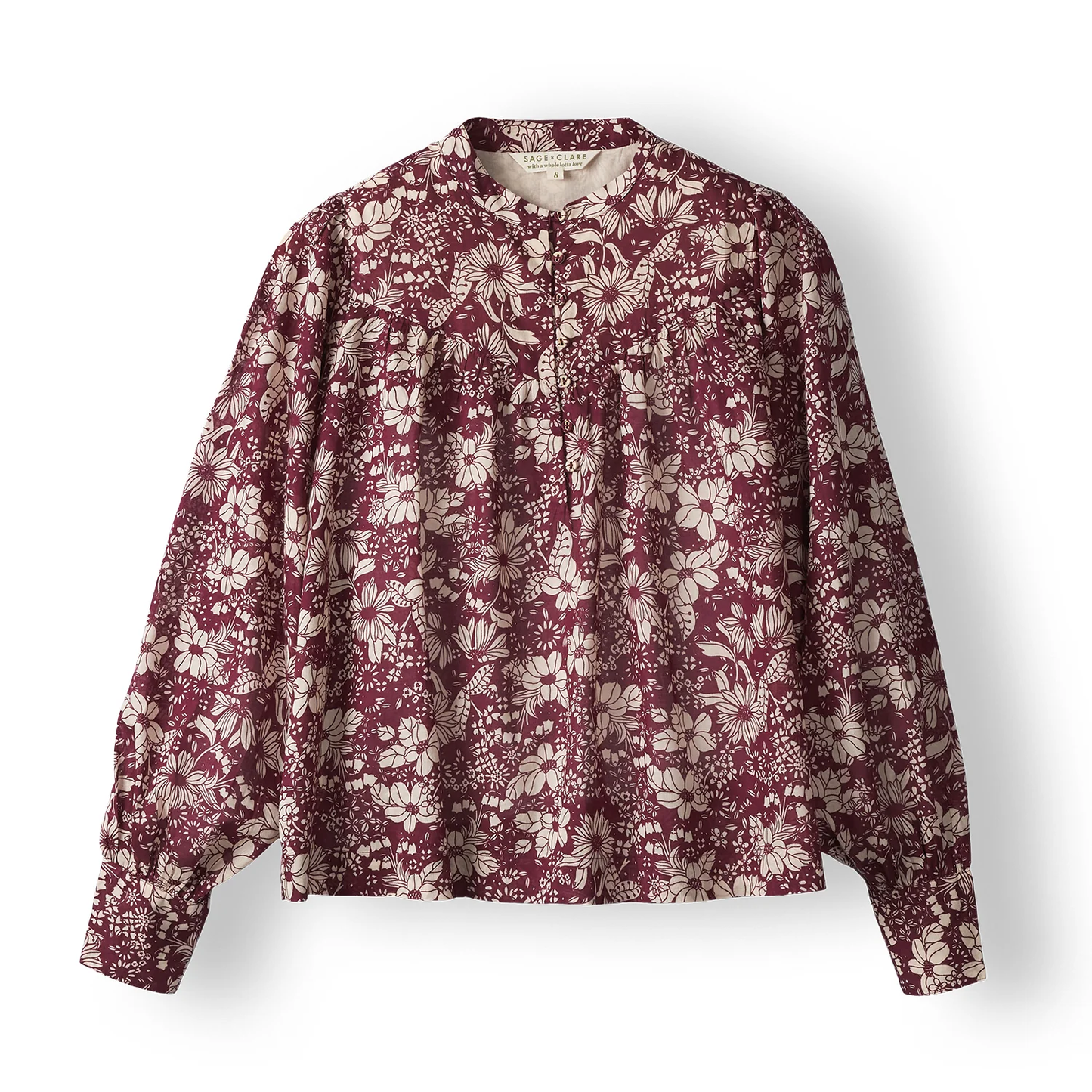 Evette Blouse - Mahogany