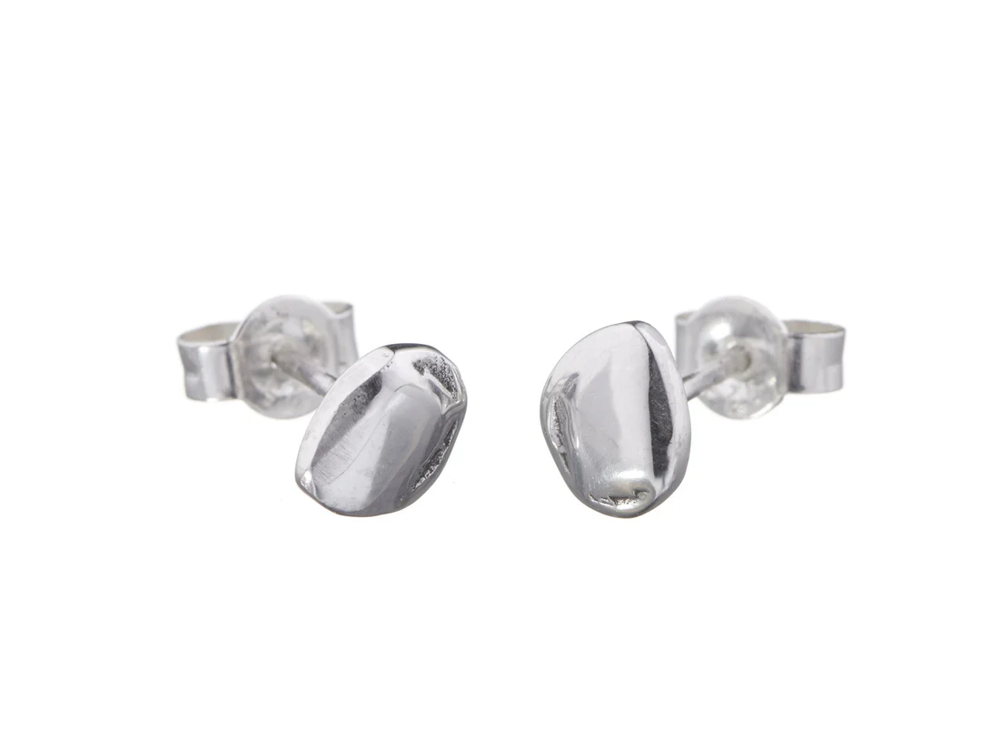 Small Tahlia Pebble Studs - Gold