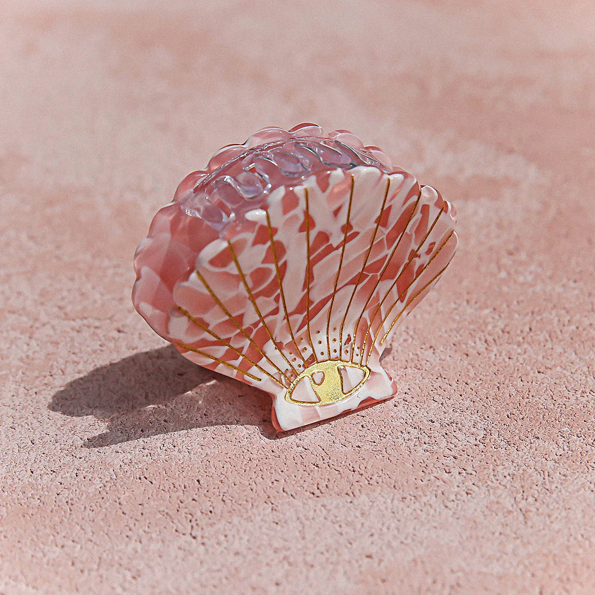 Shell Hair Claw Clip - Pink Terrazzo