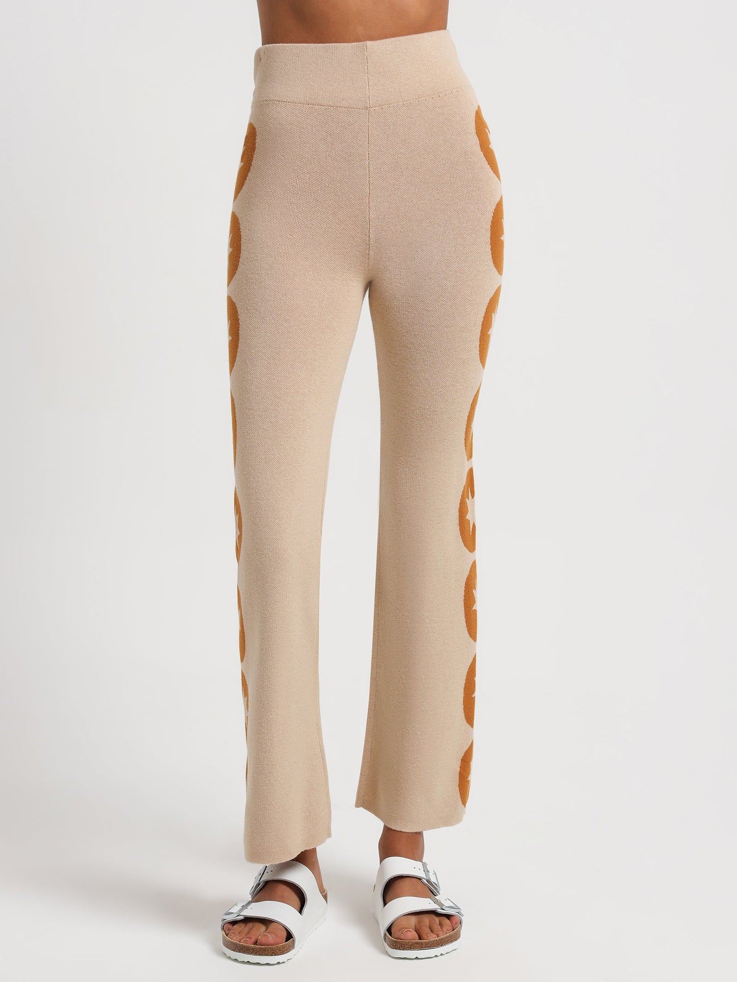 Kora Knitted Wide Leg Pant In Sunshine