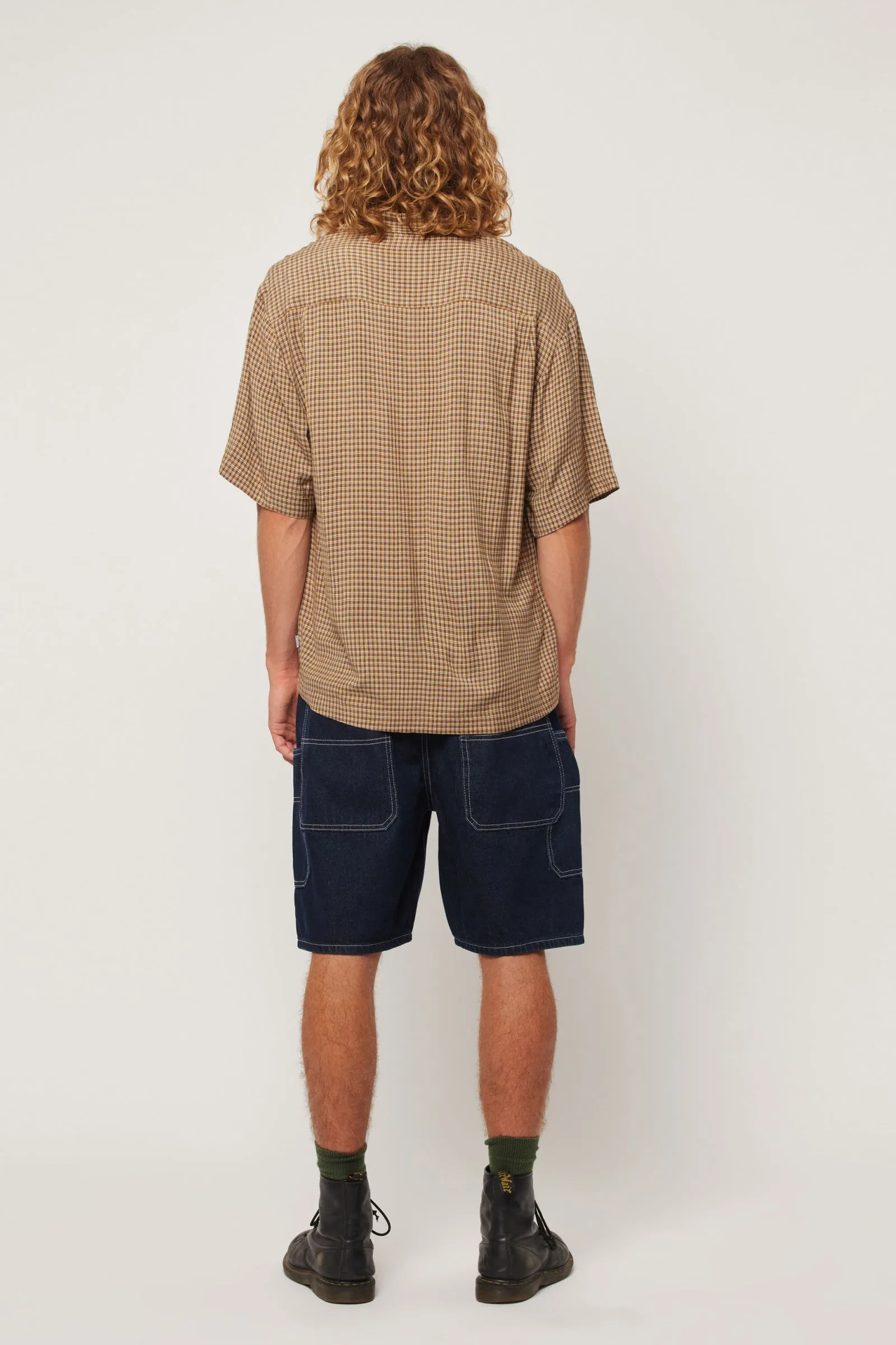 Merbau Check Bowler Shirt - Biscuit