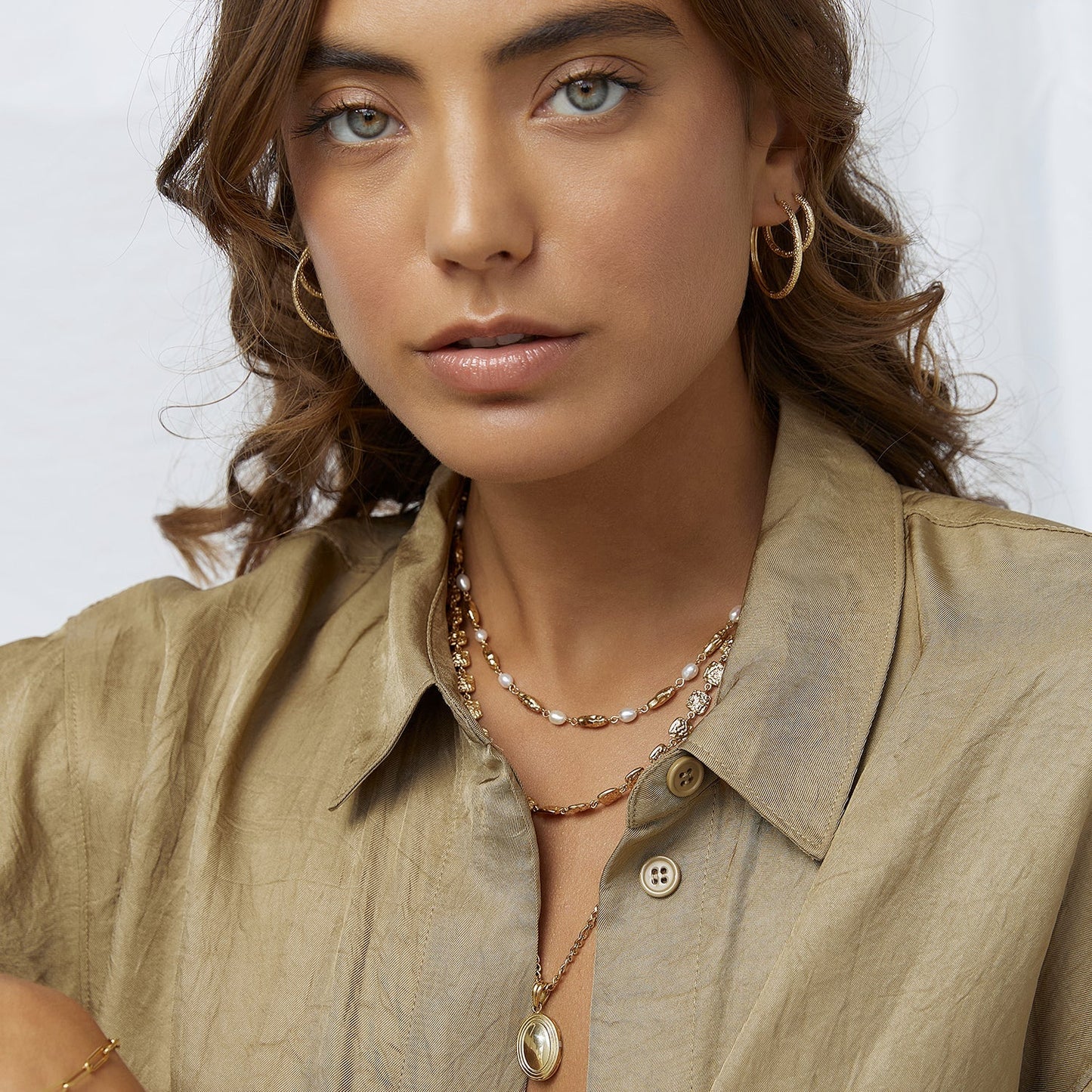 Arabella Gold Hoop Earrings