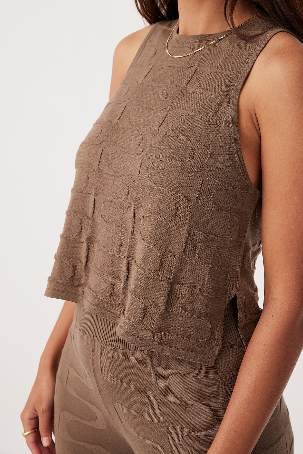 Lara Organic Cotton Tank - Cacao
