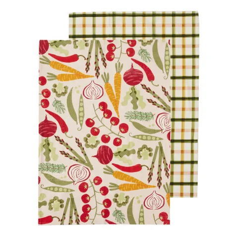 Marche Cotton Tea Towels - Set of 2