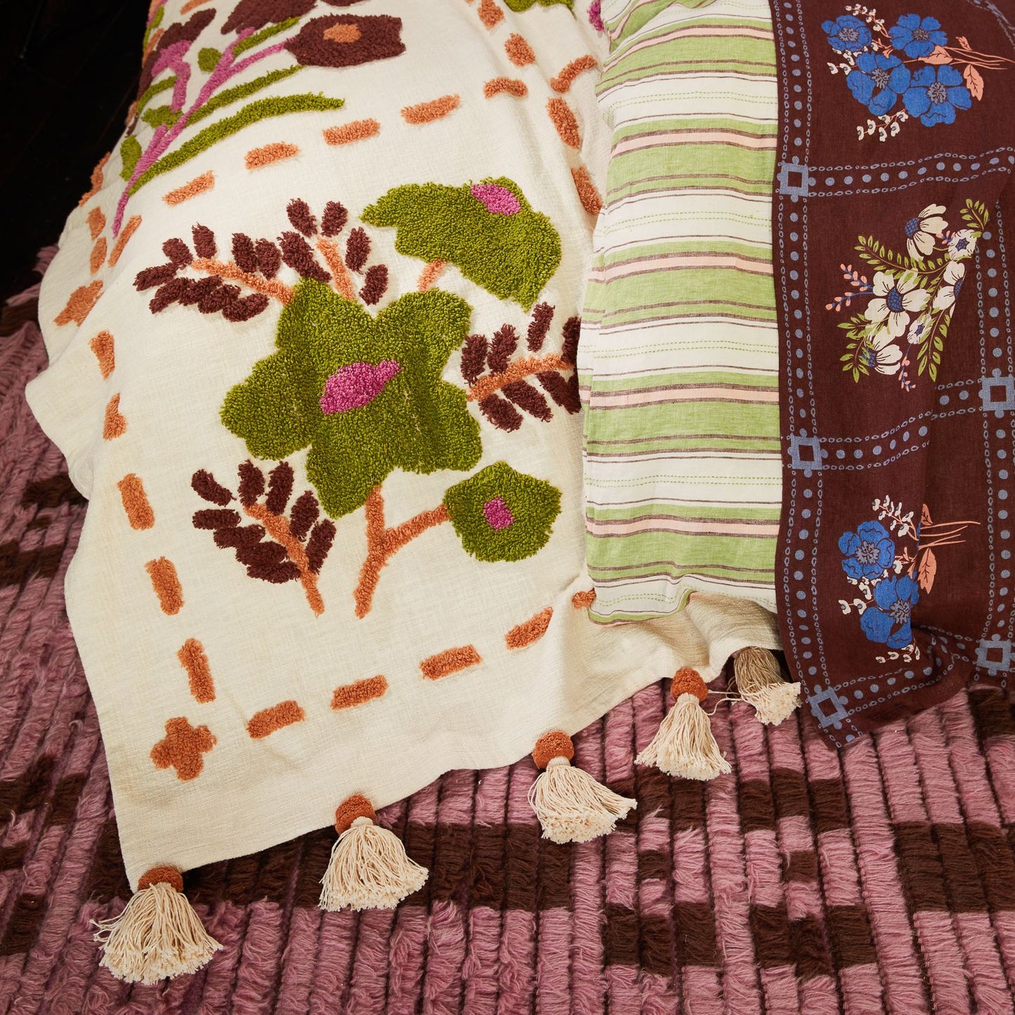 Ira Floral Cotton Blanket
