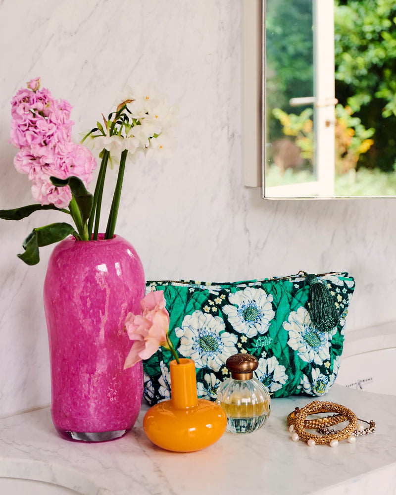Tumbling Flowers Velvet Toiletry Bag