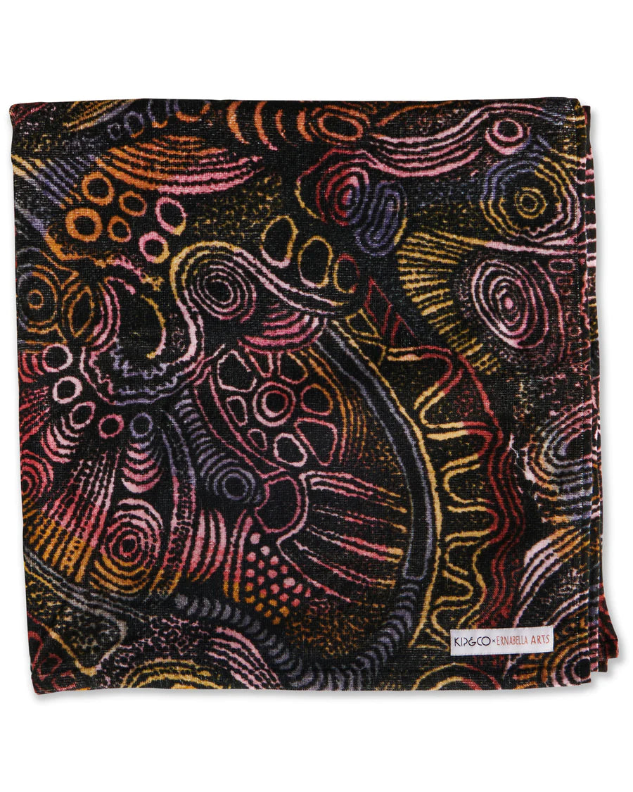 Tjala Tjukurpa Printed Terry Bath Sheet / Beach Towel