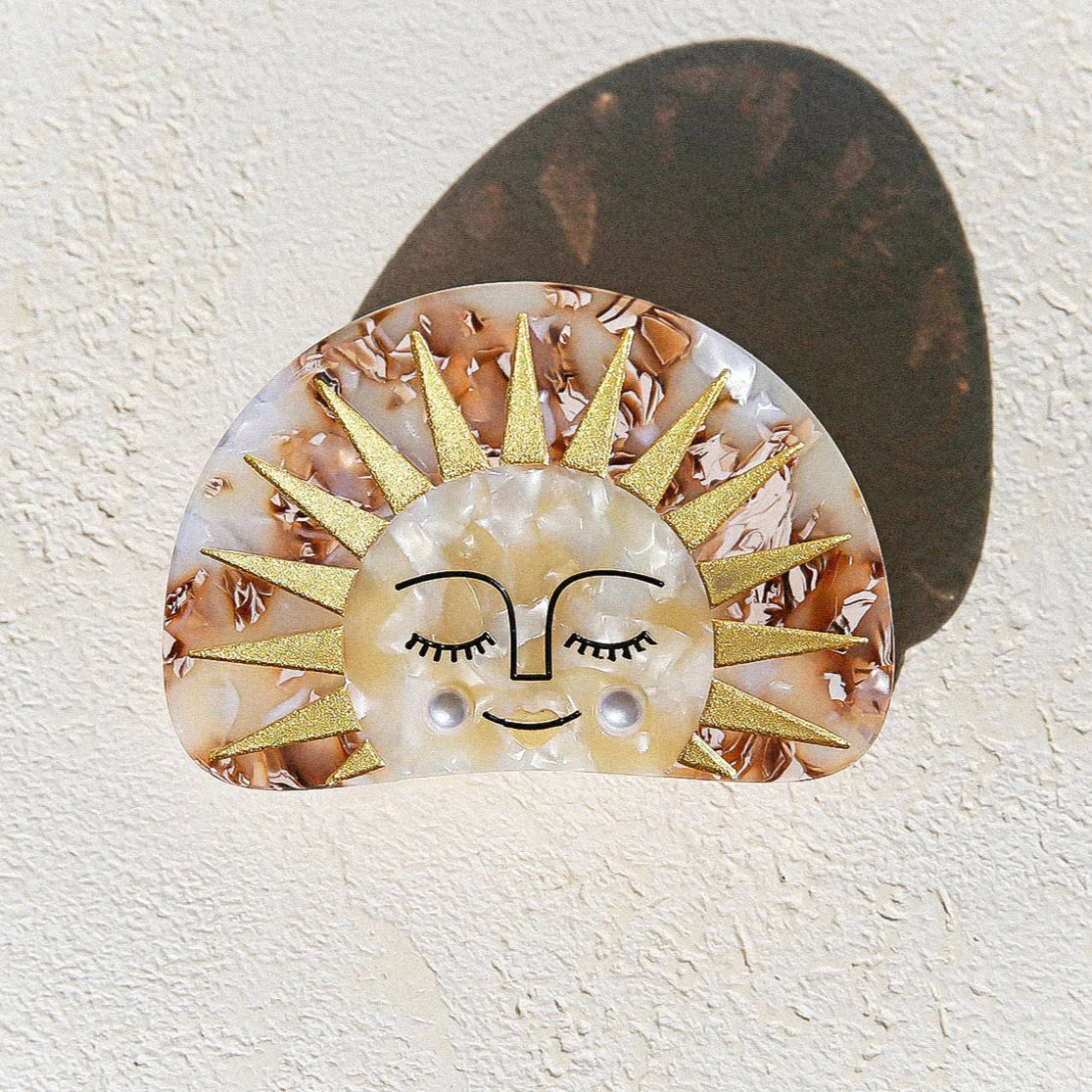 Golden Sun Hair Claw Clip