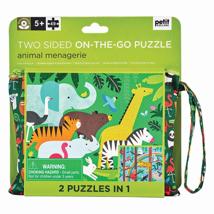 Two Sided On-The-Go Puzzle - Animal Menagerie