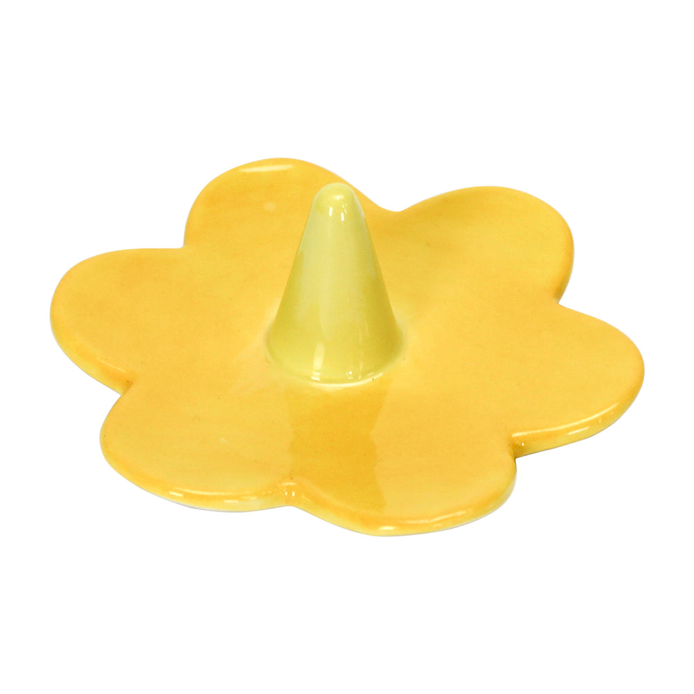 Ceramic Flower Ring Holder - Various Colours
