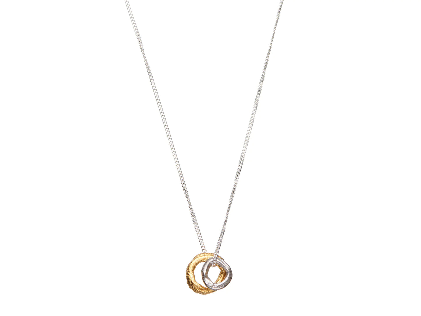 Donut Necklace - Silver/Gold Duo