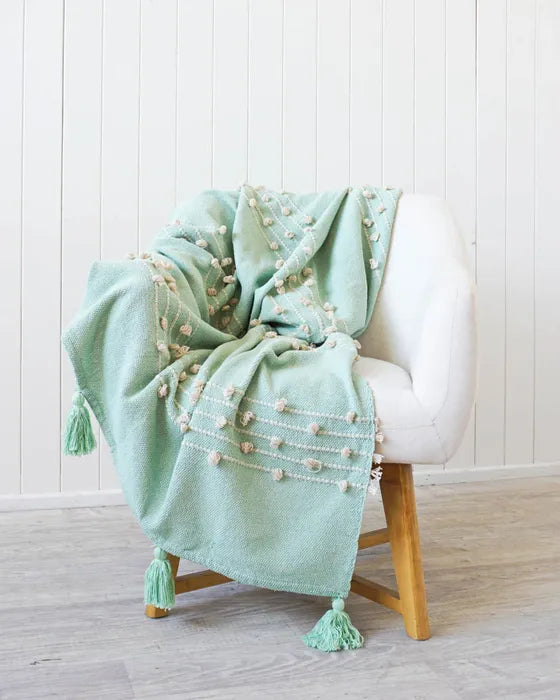 Pulled Tufted Throw - Hiroshi - Sage - 125x150