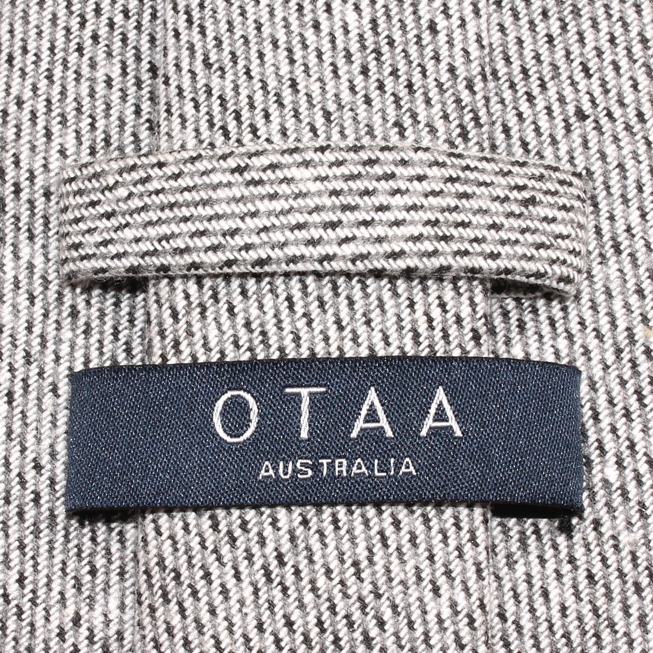 Grey Tweed Linen Skinny Tie