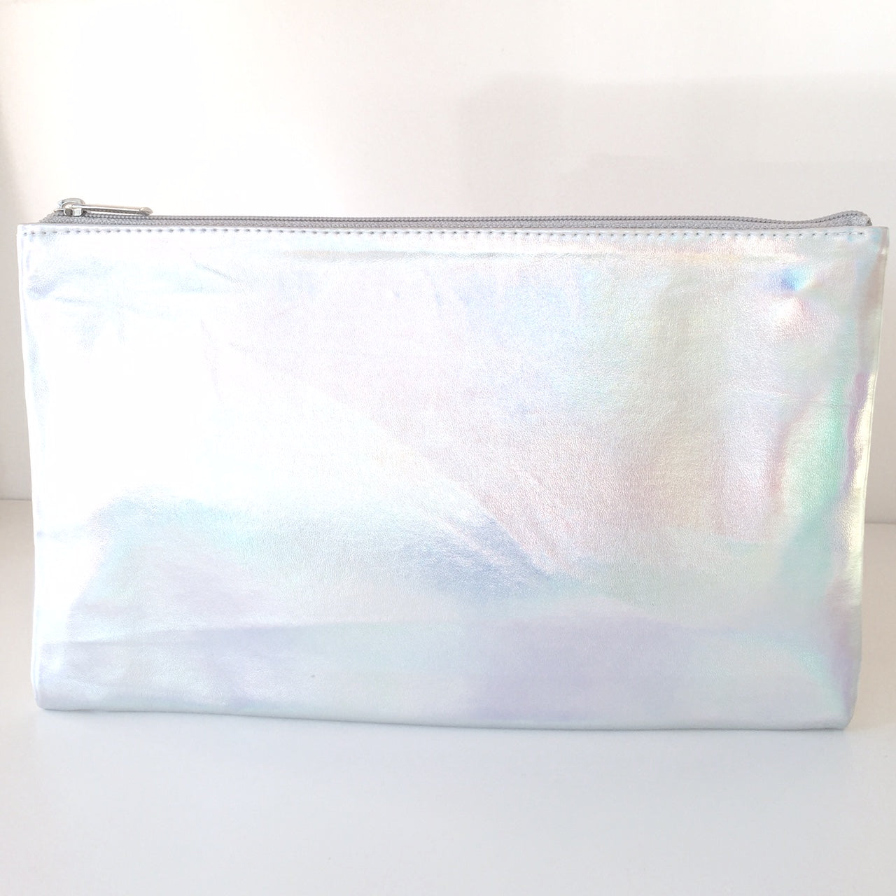 Carry All Pouch Holographic Vegan Material