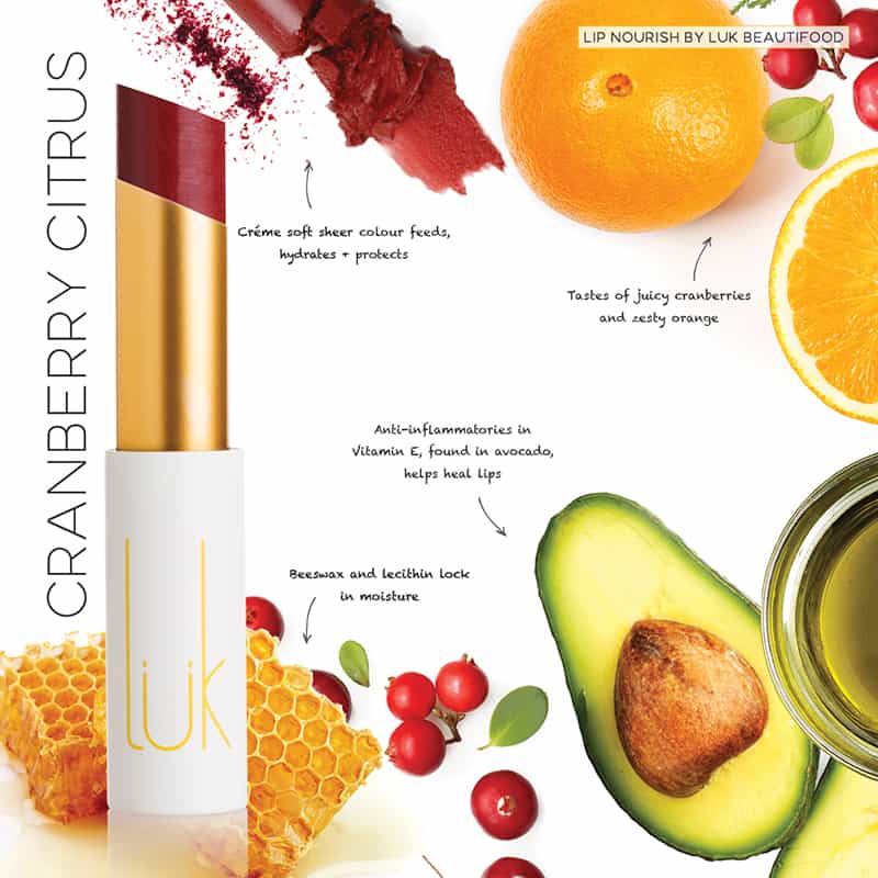 Lip Nourish Natural Lipstick - Cranberry Citrus