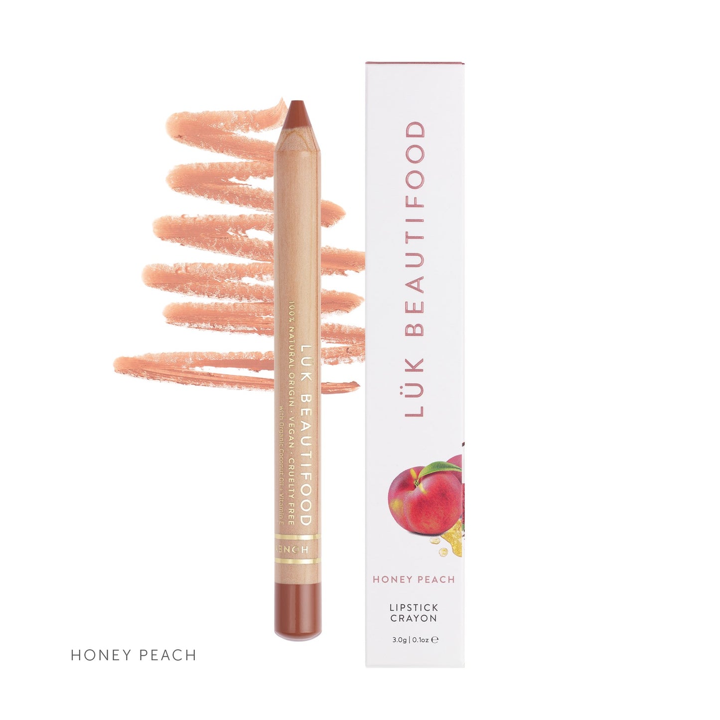 Natural Lipstick Crayon - Honey Peach