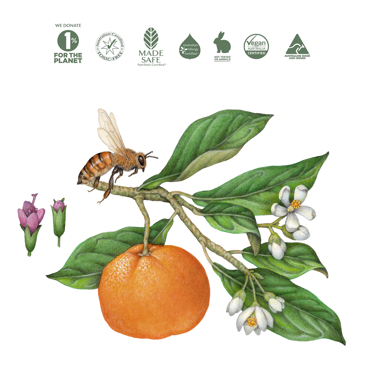 Natural Laundry Wash 1Lt - Mandarin & Peppermint