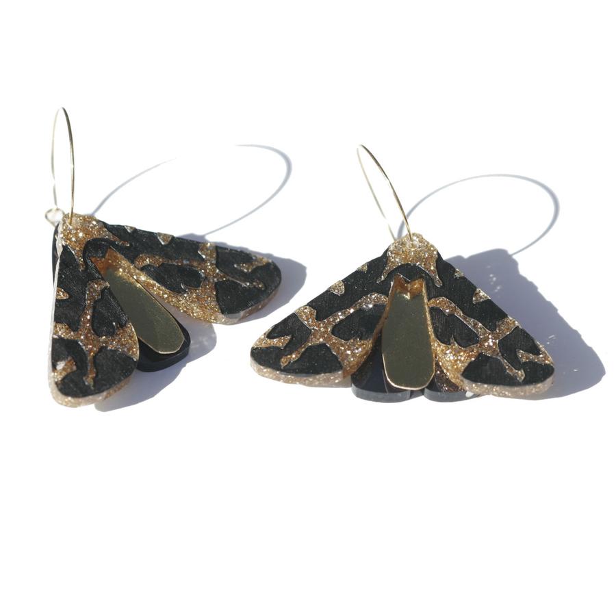 Moth Earrings - Gold