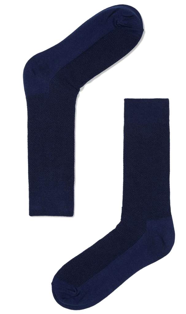 Navy Blue Textured Socks