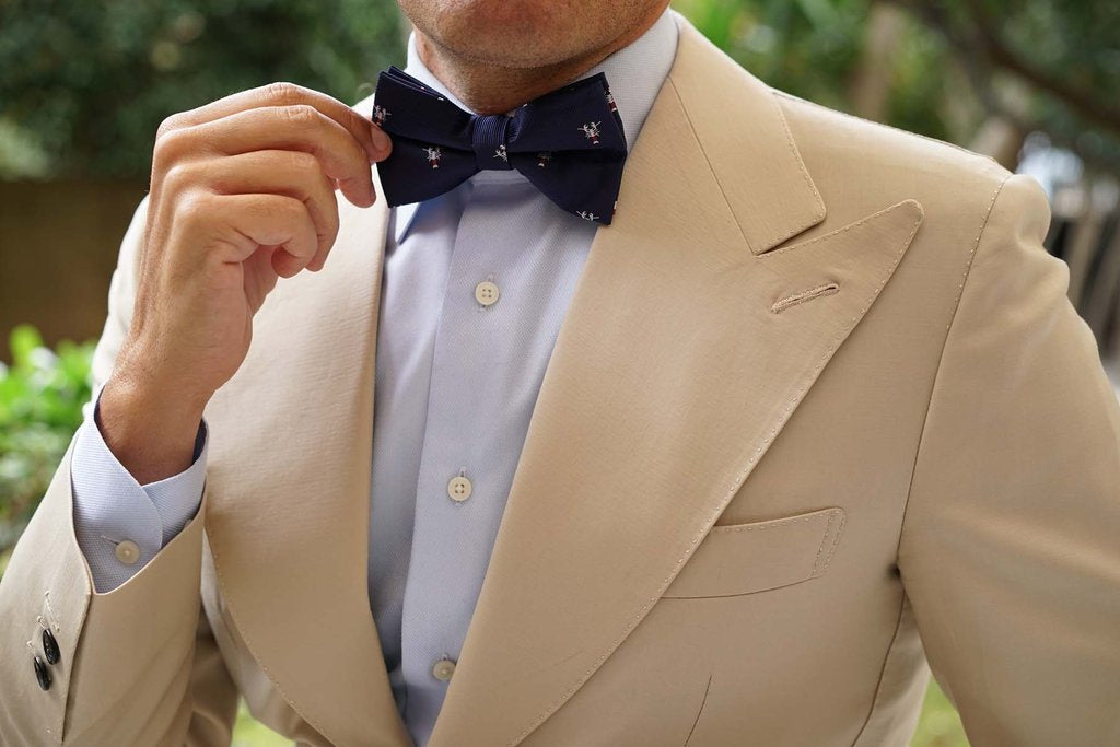 Navy Blue with Lobster Bow Tie