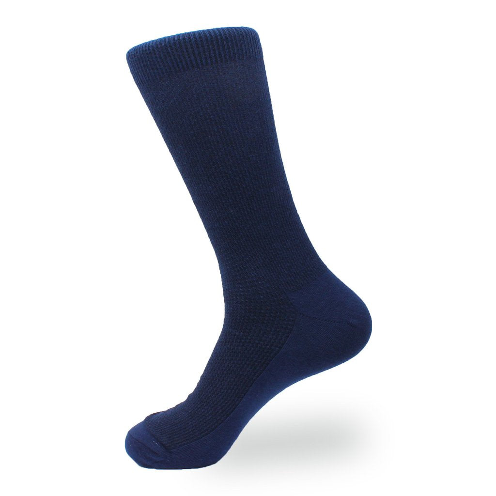 Navy Blue Textured Socks