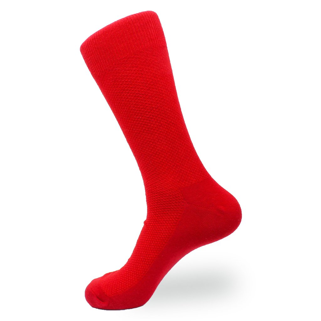 Red Textured Socks