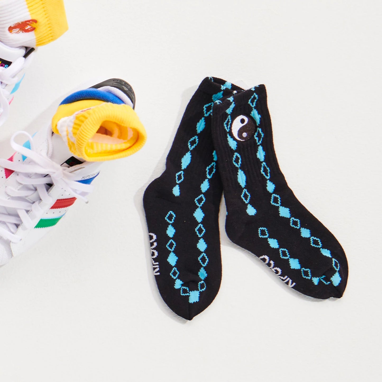 Yin & Yang Ribbed Kid's and Adult's Socks