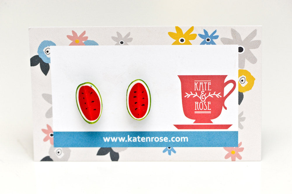 Watermelon Quater Stud Earrings