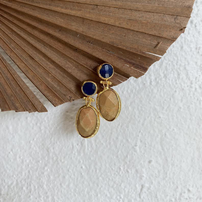 Turkish Double Stone Earrings