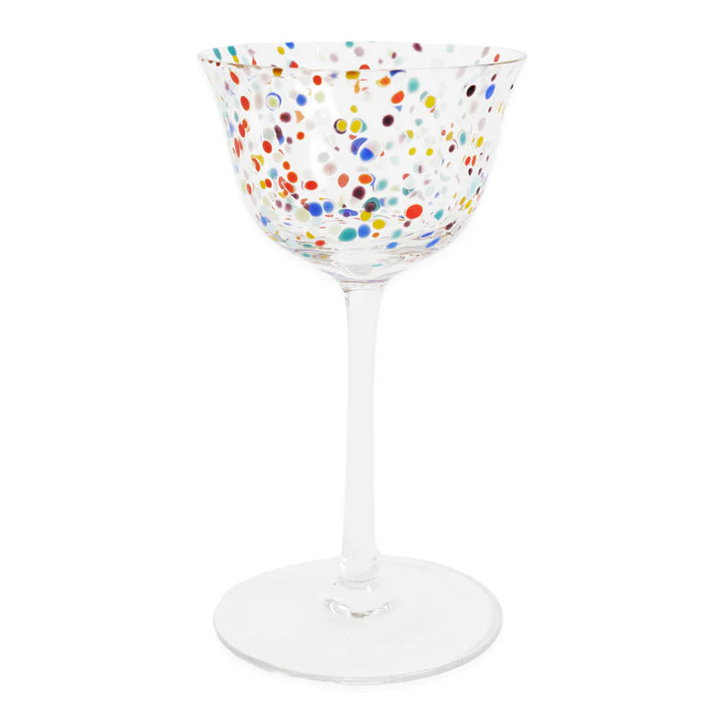 Party Speckle Coupe Glass 2P - Click and Collect item only