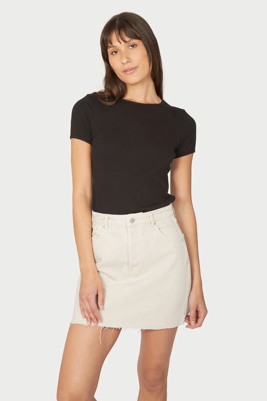 Classic Mini Skirt - Salt