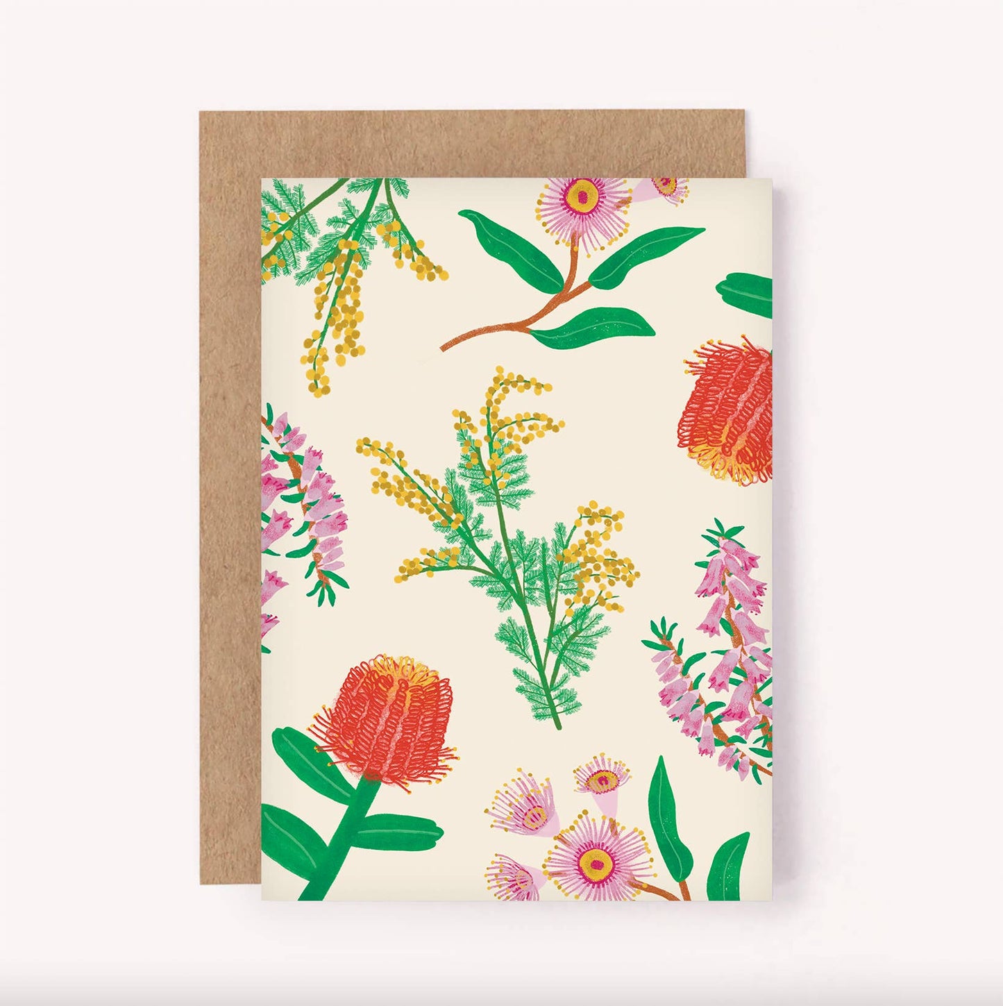 Australian Wildflower Card - Illustrated Floral Greeting