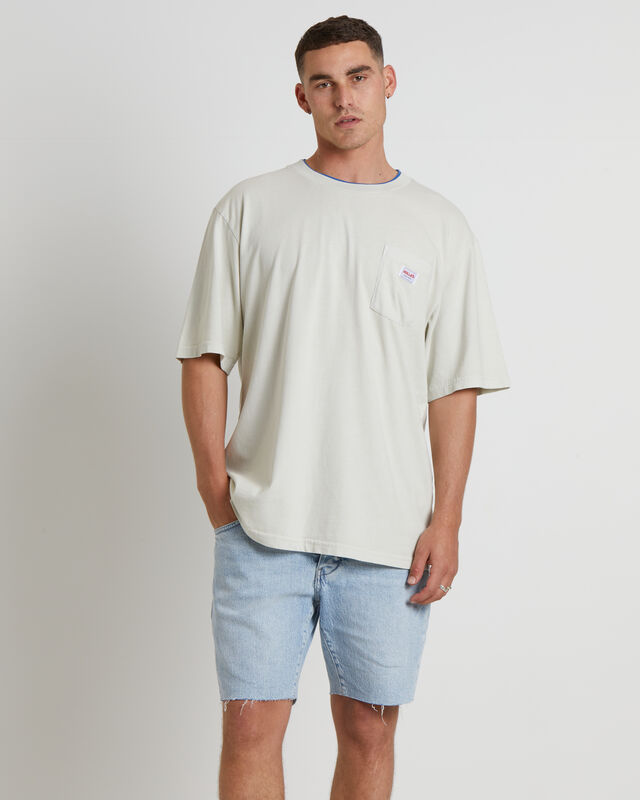 Double Rib Pocket Short Sleeve T-Shirt - Cool Grey