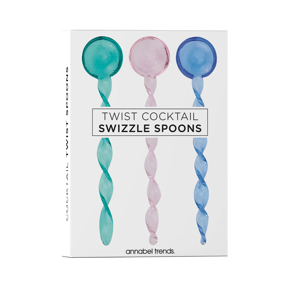 Cocktail Twist Swizzle Spoons - Set of 4